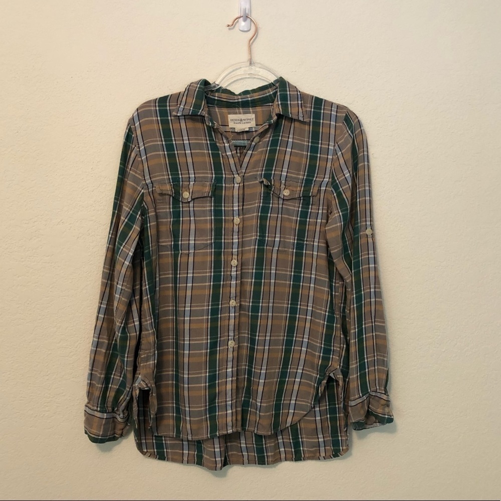 Denim & Supply Ralph Lauren Plaid Button Up Shirt Cotton Small